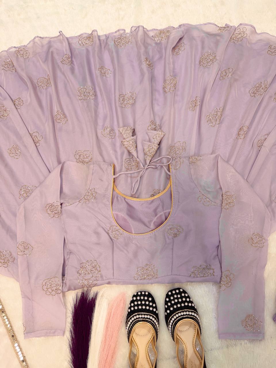 The Ethereal Sage Gilded A-Line Couture